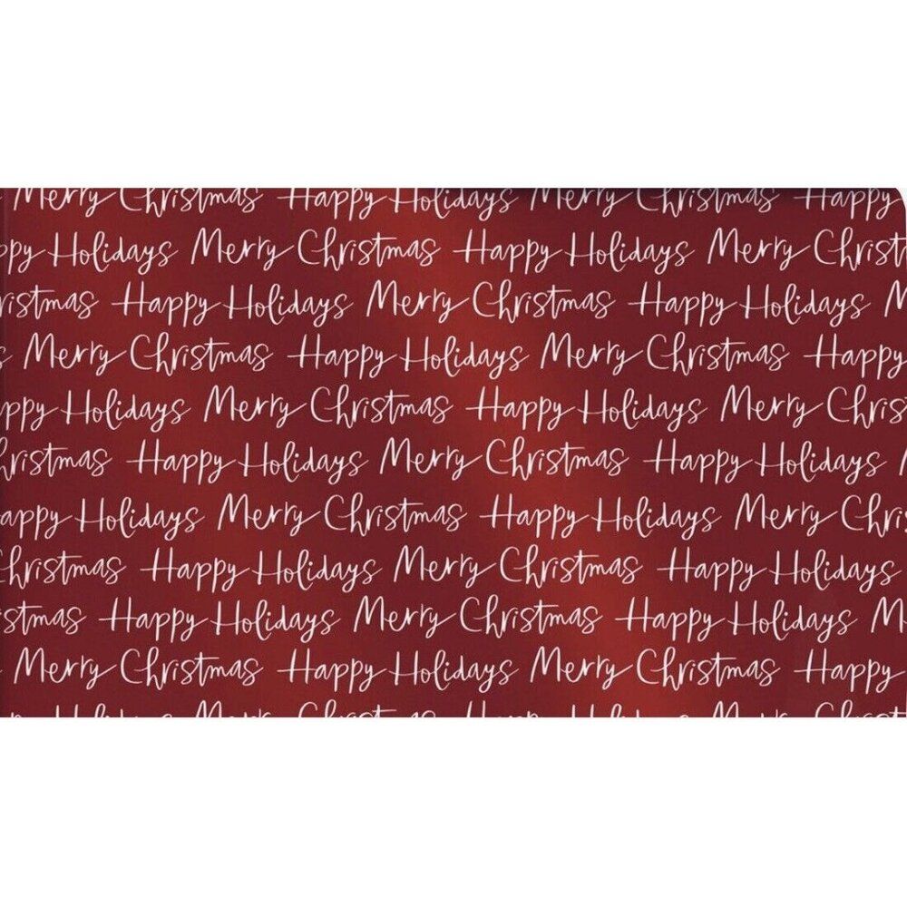 Hallmark Wrapping Paper Merry Christmas Script Red Roll 22.5 sq ft Holiday Gift